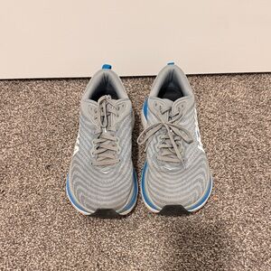 Hoka Gray and Blue Athletic Shoes